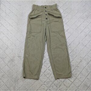 BDG Pants Women's M Green Olive Cargo Utility Paperbag High Rise Cotton Baggy